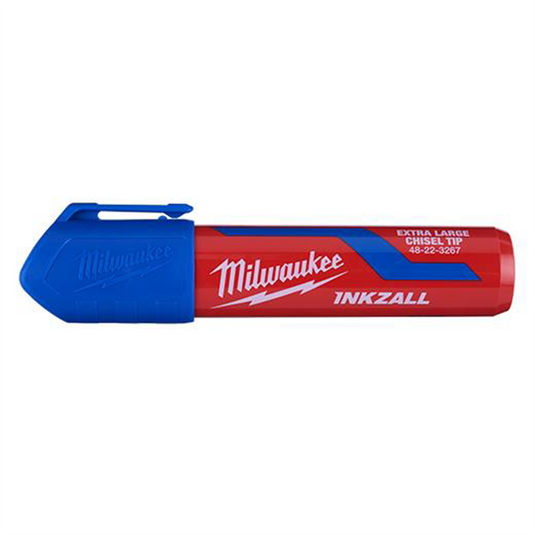 Milwaukee Tool INKZALL (12) Extra Large Chisel Tip Blue Marker