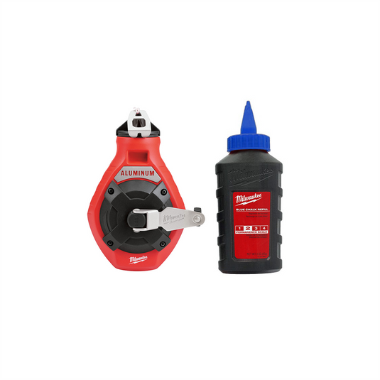 Milwaukee Tool 100 Ft. Aluminum Precision Line Chalk Reel Kit with Blue Chalk