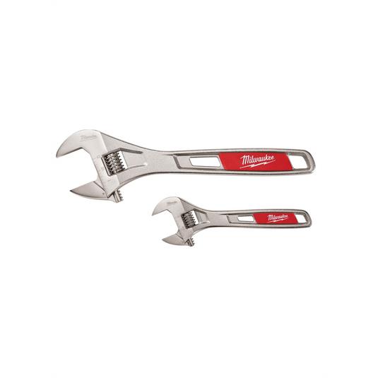 Milwaukee Tool 2-PC ADJUSTABLE CHROME PLATE WRENCH SET 6"" 10 IN.