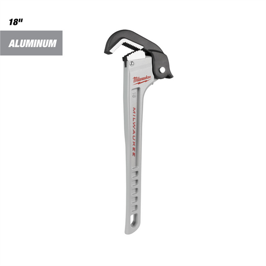 Milwaukee Tool 18"" Aluminum Self-Adjusting Pipe Wrench