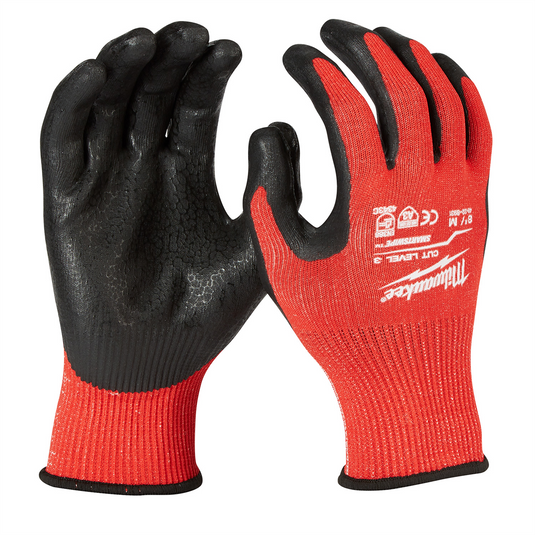 Milwaukee Tool 12 Pk Cut 3 Dipped Gloves - M