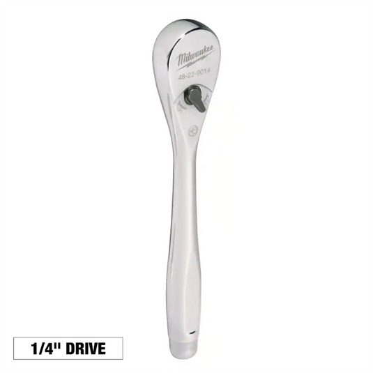 Milwaukee Tool 1/4"" Drive 90-Tooth Slim Profile Ratchet