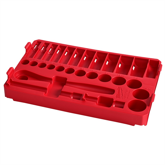 Milwaukee Tool 28pc 3/8"" Drive SAE Ratchet and Socket Tray