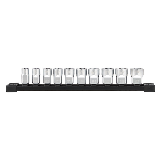 Milwaukee Tool 10pc 3/8"" Metric Sockets with FOUR FLAT Sides