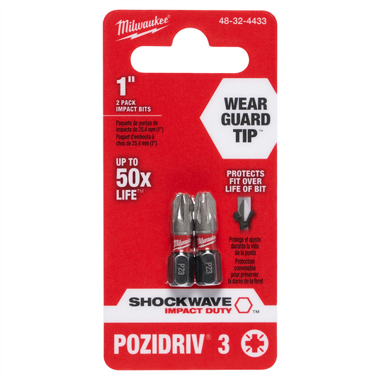 Milwaukee Tool Shockwave 1"" Impact Pozidriv