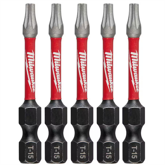 Milwaukee Tool T15 TORX SHOCKWAVE Impact 2"" Power Bits (5 pk)