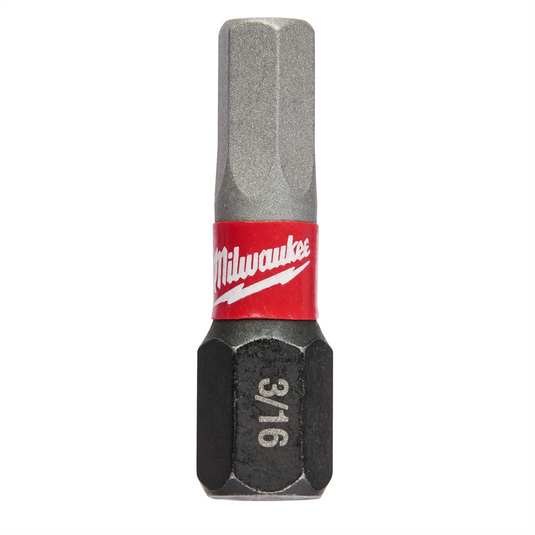 Milwaukee Tool SHOCKWAVE Impact Hex 3/16"" Insert Bits (Bulk 25)