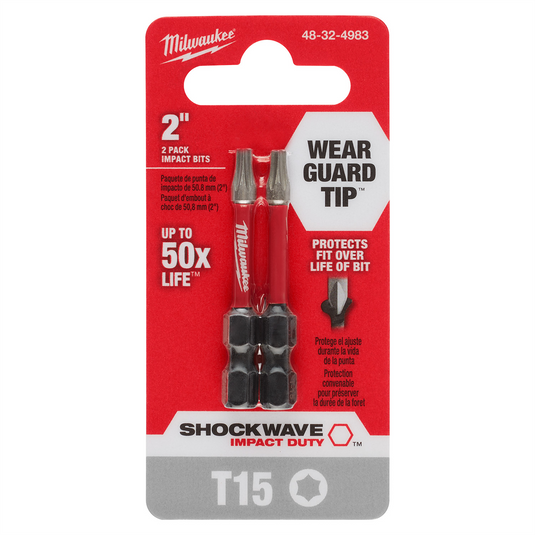 Milwaukee Tool SHOCKWAVE Impact Duty 2"" T15 Bit 2PK