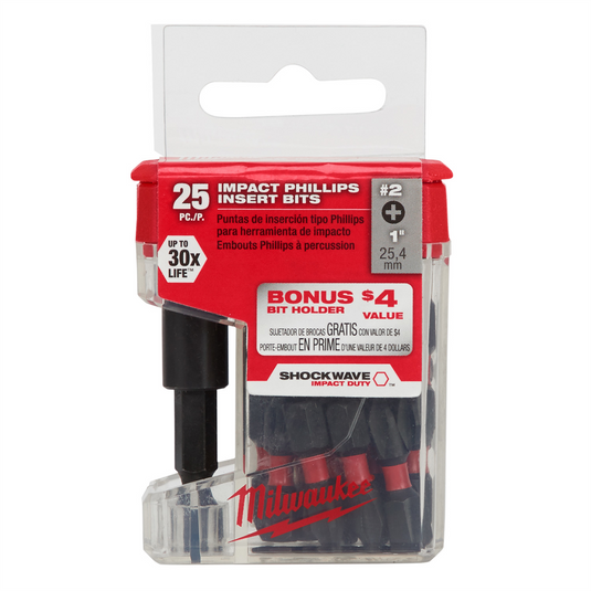 Milwaukee Tool SHOCKWAVE 2.36"" Magnetic Bit Tip Holder w/ Impact Phillips