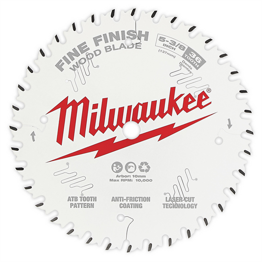 Milwaukee Tool 5-3/8"" 36T Fine Finish Circular Saw Blade
