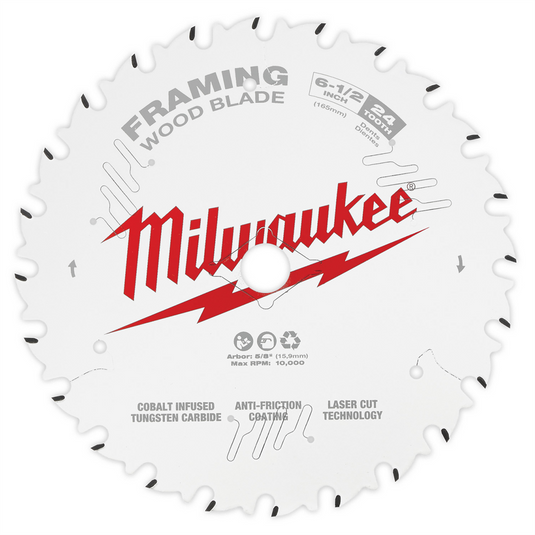 Milwaukee Tool Circular Saw Framing Blade 6-1/2"" 24T