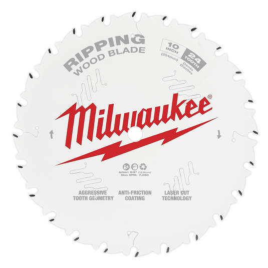 Milwaukee Tool 10"" 24T Ripping Circular Saw Blade