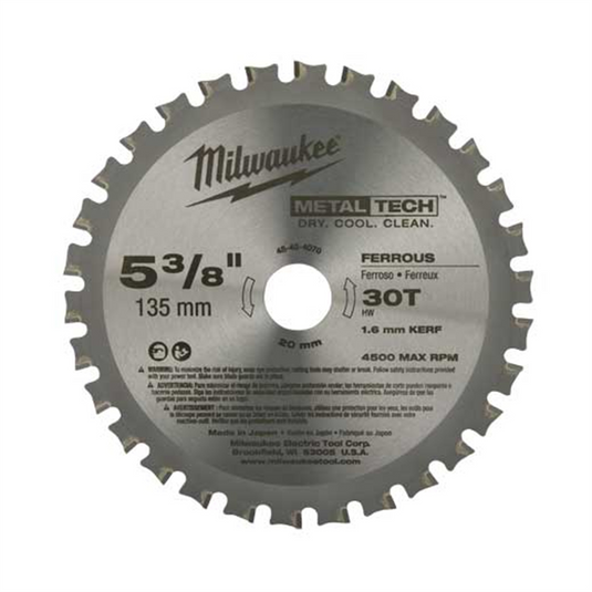 Milwaukee Tool 5-3/8"" Metal & Stainless Cutting Circular Saw Blade