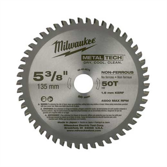 Milwaukee Tool 5-3/8"" Aluminum Cutting Circular Saw Blade