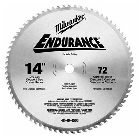 Milwaukee Tool 14"" Metal & Stainless Cutting Circular Saw Blade