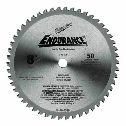 Milwaukee Tool 8"" Thin Metal & Stainless Cutting Circular Saw Blade