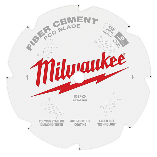 Milwaukee Tool 12"" PCD/Fiber Cement Circular Saw Blade