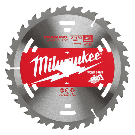 Milwaukee Tool 7-1/4""24T BAS WRMDRV BLD BULK10