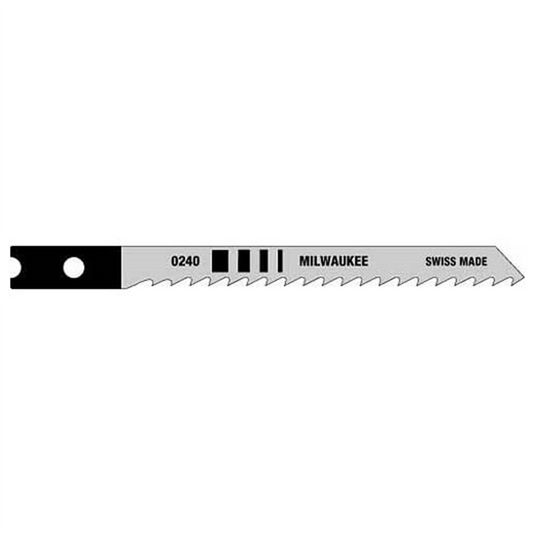 Milwaukee Tool 3-1/8"" Gp Jig Saw Blades; 8 Tpi; High Carbon Steel; U-Shank; (5-Pk)