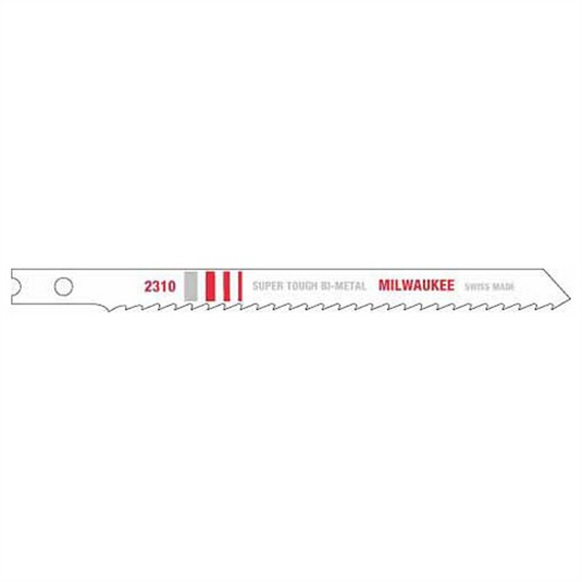 Milwaukee Tool 4-1/8"" GP JIG SAW BLADES; 10 TPI; BI-METAL; U-SHANK; (5-PK)