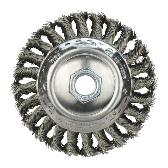 Milwaukee Tool 4"" Bevel Knot Brush - Carbon Steel