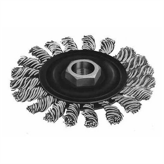 Milwaukee Tool 4"" WIRE BRUSH WHEEL; FULL CABLE KNOT; 12;000 RPM; STAINLESS STEEL
