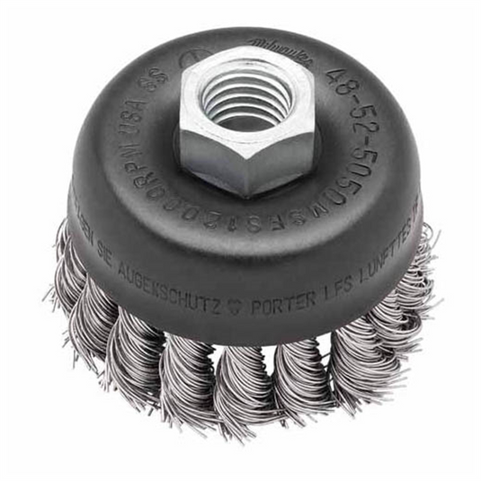 Milwaukee Tool 3"" Knot Wire Cup Brush - Stainless Steel