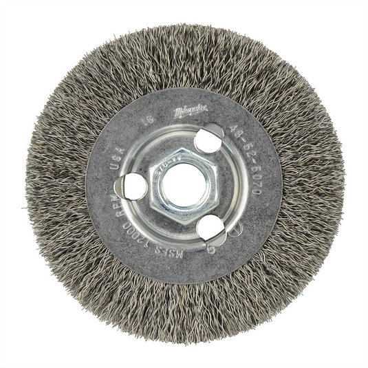 Milwaukee Tool 4"" Radial Crimped Wheel- Carbon Steel