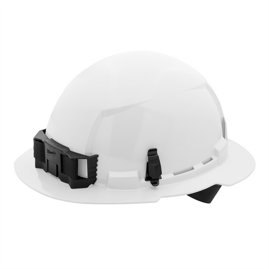 Milwaukee Tool BOLT White Full Brim Hard Hat w/4pt Ratcheting Suspension (USA) - Type 1; Class E