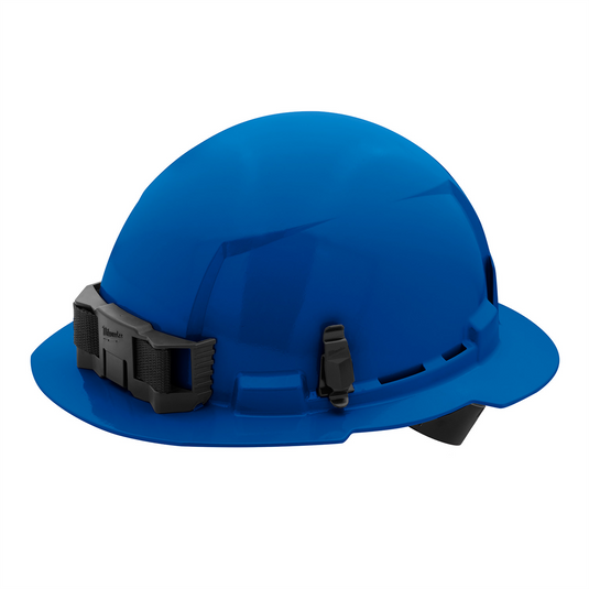 Milwaukee Tool BOLT Blue Full Brim Hard Hat w/4pt Ratcheting Suspension (USA) - Type 1; Class E