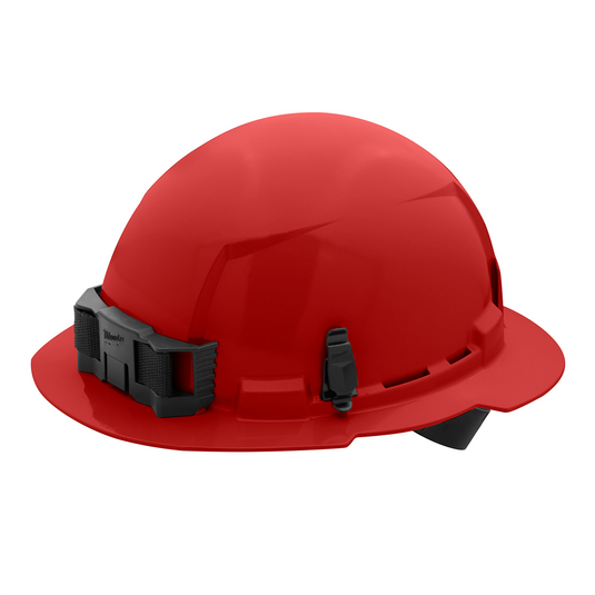 Milwaukee Tool BOLT Red Full Brim Hard Hat w/4pt Ratcheting Suspension (USA) - Type 1; Class E
