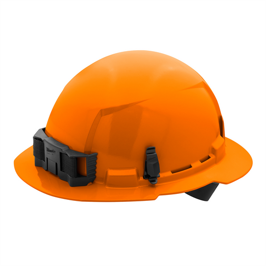 Milwaukee Tool Orange Full Brim Hard Hat w/4pt Ratcheting Suspension - Type 1; Class E