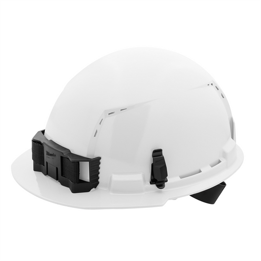 Milwaukee Tool BOLT White Front Brim Vented Hard Hat w/4pt Ratcheting Suspension (USA) - Type 1; Class C