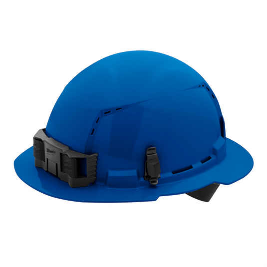 Milwaukee Tool BOLT Blue Full Brim Vented Hard Hat w/4pt Ratcheting Suspension (USA) - Type 1; Class C