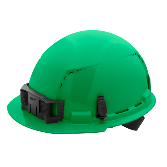 Milwaukee Tool BOLT Green Front Brim Vented Hard Hat w/4pt Ratcheting Suspension (USA) - Type 1; Class C