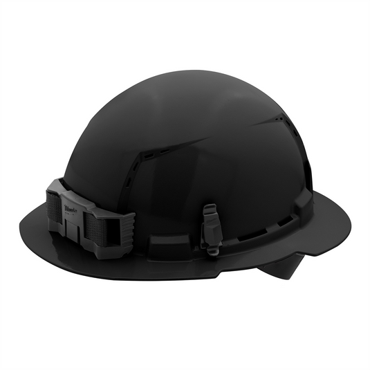 Milwaukee Tool BOLT Black Full Brim Vented Hard Hat w/4pt Ratcheting Suspension (USA) - Type 1; Class C