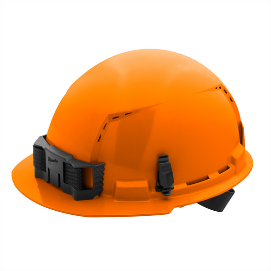 Milwaukee Tool BOLT Orange Front Brim Vented Hard Hat w/4pt Ratcheting Suspension (USA) - Type 1; Class C