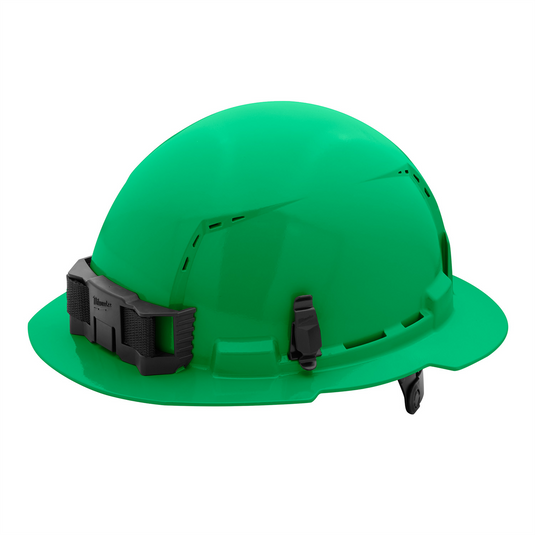 Milwaukee Tool BOLT Green Full Brim Vented Hard Hat w/6pt Ratcheting Suspension (USA) - Type 1; Class C