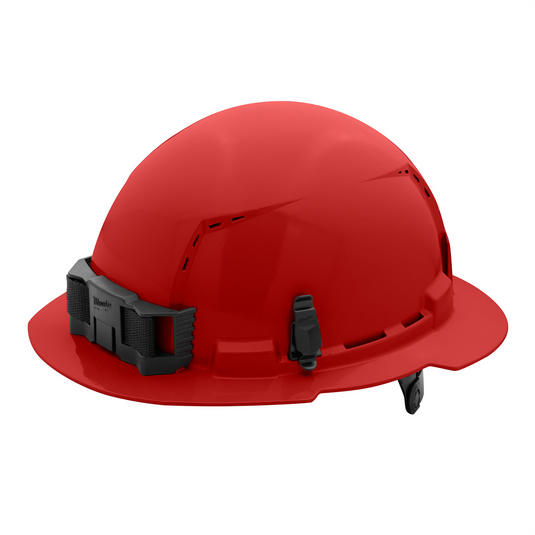 Milwaukee Tool BOLT Red Full Brim Vented Hard Hat w/6pt Ratcheting Suspension (USA) - Type 1; Class C