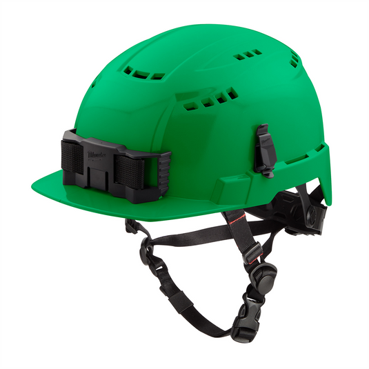 Milwaukee Tool BOLT Green Front Brim Vented Safety Helmet (USA) - Type 2; Class C