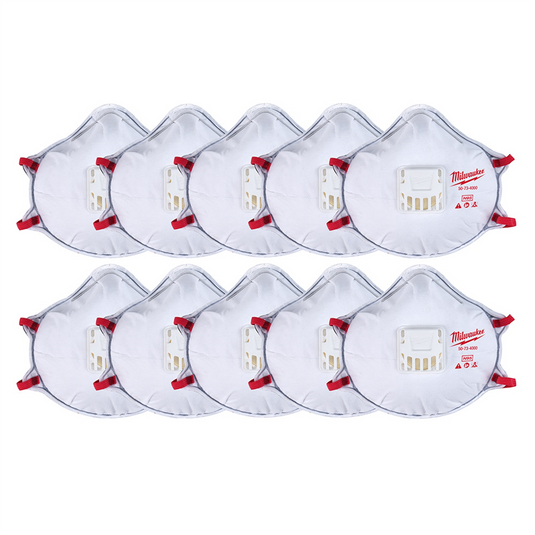 Milwaukee Tool 10pk N95 Valved Respirator with Gasket
