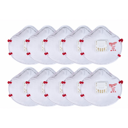 Milwaukee Tool 10pk N95 Valved Respirator