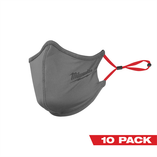 Milwaukee Tool 10PK Gray 2-Layer Face Mask