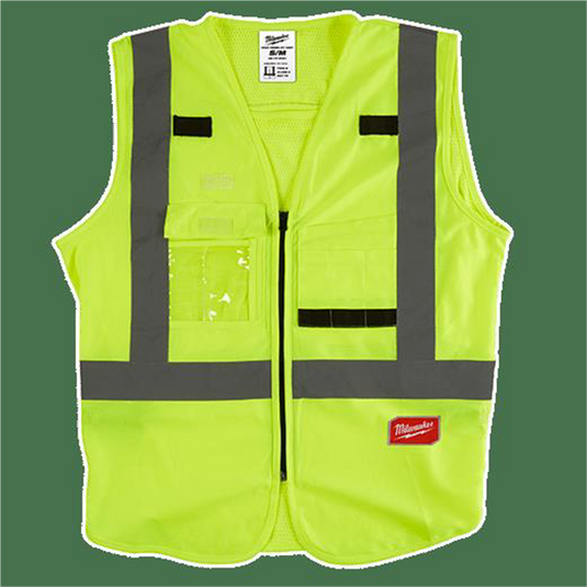 Milwaukee Tool Class 2 High Visibility Yellow Safety Vest - 4XL/5XL