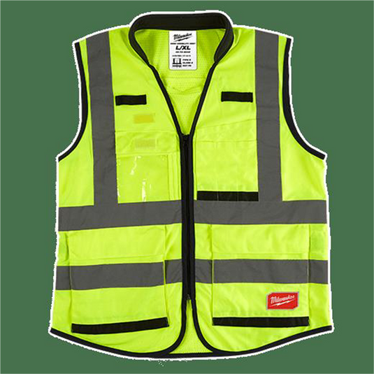 Milwaukee Tool Class 2 High Visibility Yellow Performance Safety Vest - 4XL/5XL
