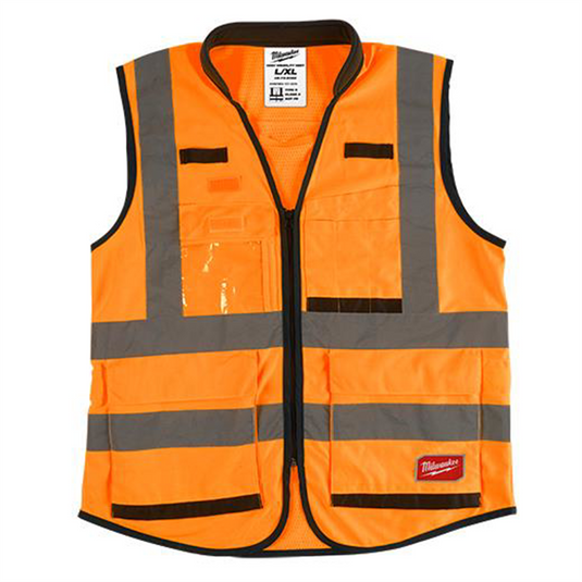 Milwaukee Tool Class 2 High Visibility Orange Performance Safety Vest - 4XL/5XL