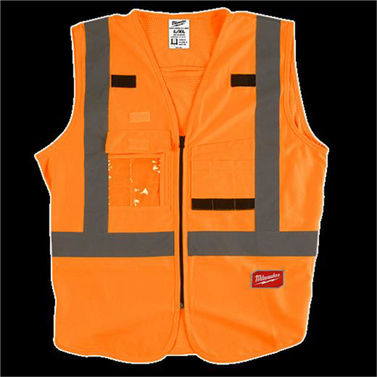 Milwaukee Tool Class 2 High Visibility Orange  Safety Vest - 4XL/5XL (CSA)