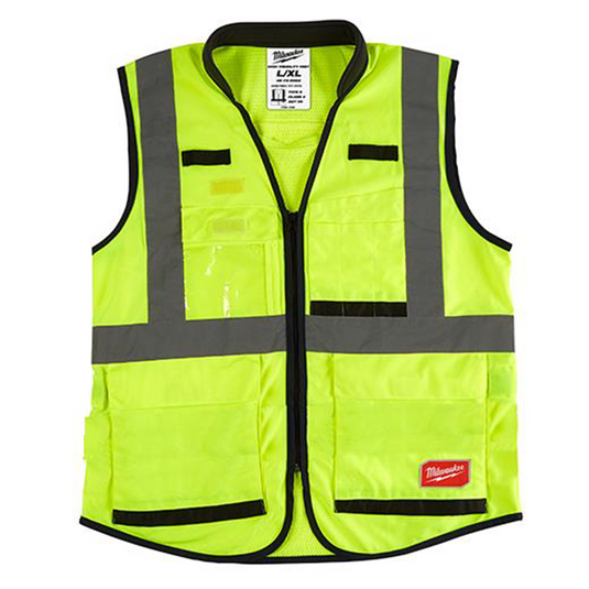 Milwaukee Tool Class 2 High Visibility Yellow Performance Safety Vest - 4XL/5XL (CSA)