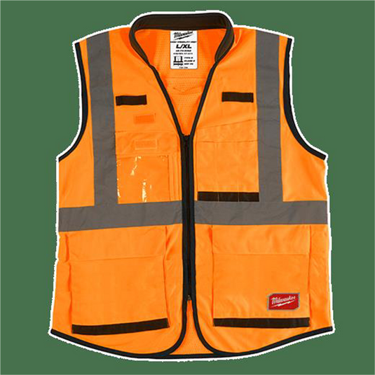 Milwaukee Tool Class 2 High Visibility Orange Performance Safety Vest - 4XL/5XL (CSA)