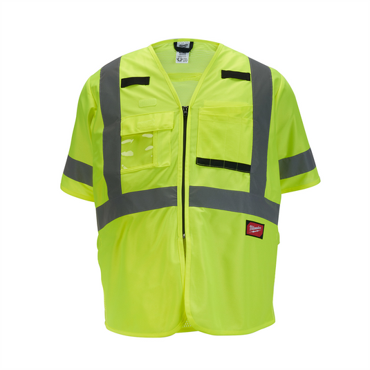 Milwaukee Tool Class 3 High Visibility Yellow Safety Vest - L/XL